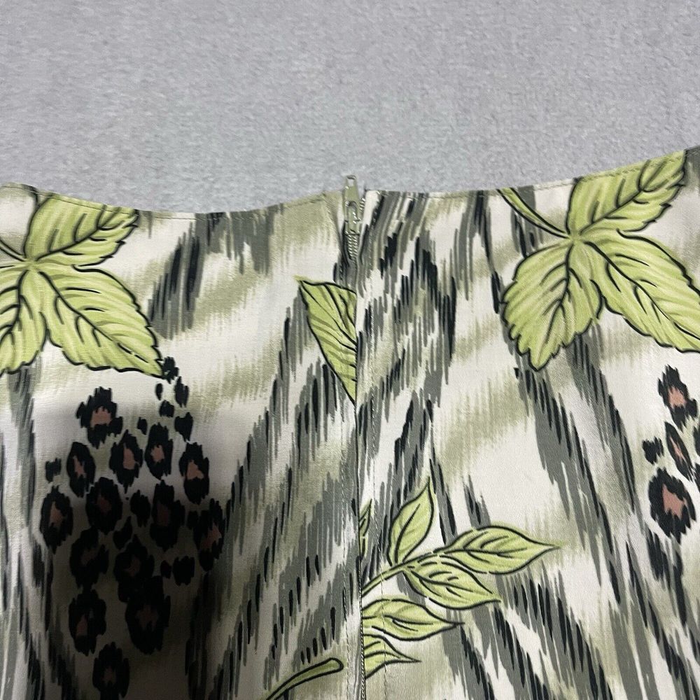 Vintage Kathie Lee Dress‎ Womens 10 Green Leaf Shift Short Sleeve 90s Y2K Beach - Picture 9 of 9